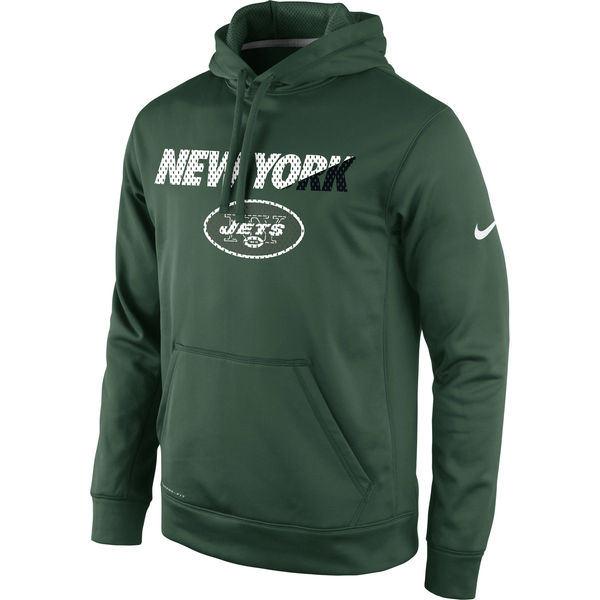 Men New York Jets Nike Kick Off Staff Performance Pullover Hoodie Green